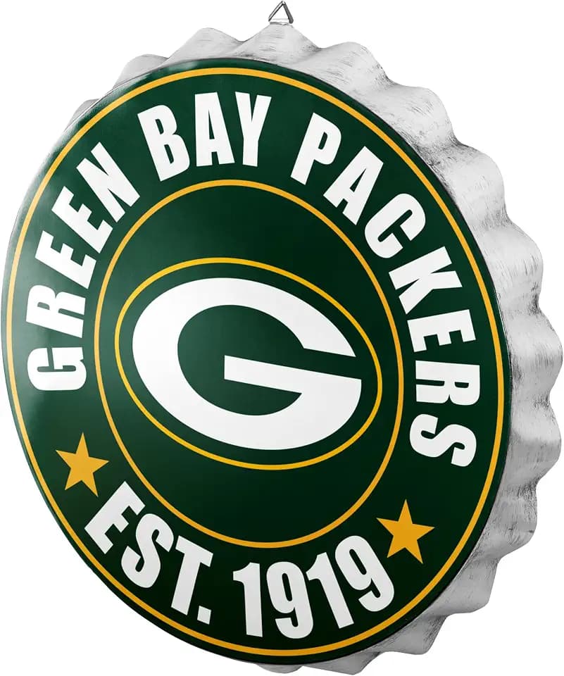 NFL Team Logo Metal Hanging Wall Bottle Cap Sign