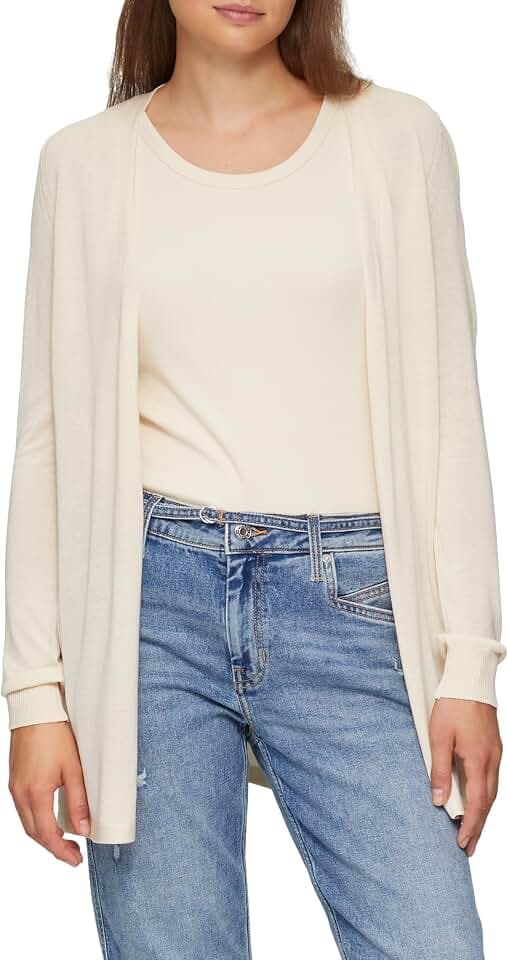 s.Oliver Strickjacke mit Strukturmuster am Saum