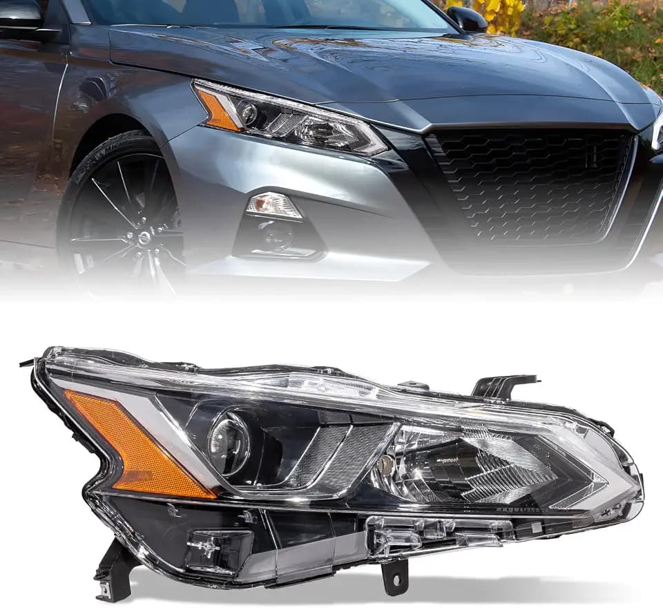 Compatible with 2019 2020 2021 2022 Nissan Altima Halogen Headlight Assembly Headlamp Replacement Passenger Side