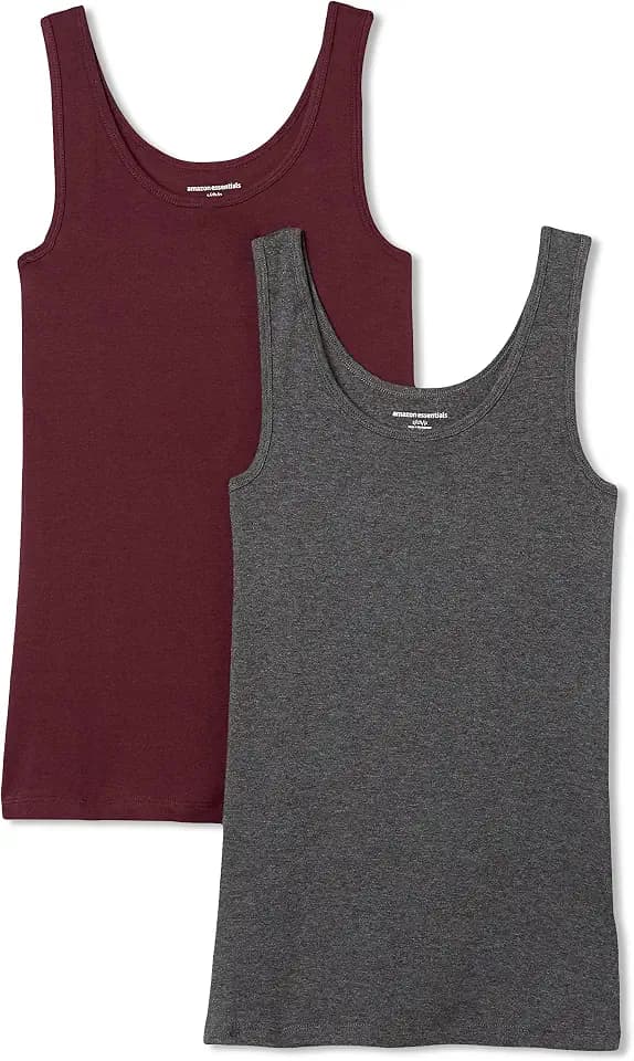 Amazon Essentials Damen Tank Top, Schmale Passform, Pack of 2