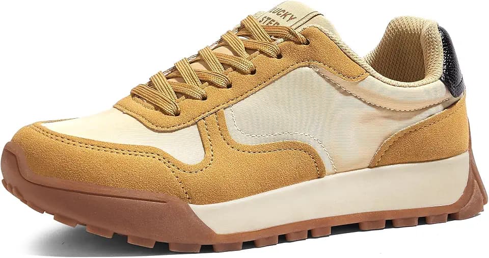 LUCKY STEP Women's Platform Canvas Casual Sneakers