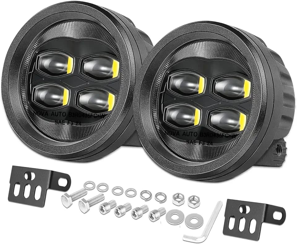 SAE LED Fog Lights, ACEC SHOP 2PCS 80W 3.5 Inch Round LED Pods DOT Approved Street Legal Pod Lights Off Road Driving Fog Light Bars for Trucks Pickup Wrangler JK Tacoma Tundra SUV UTV ATV Motorcycle