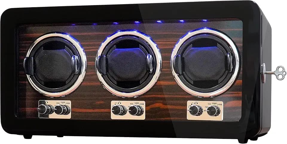 Oryx Watch Winders for 3/6 Automatic Watches Wooden Rotating Watch Case