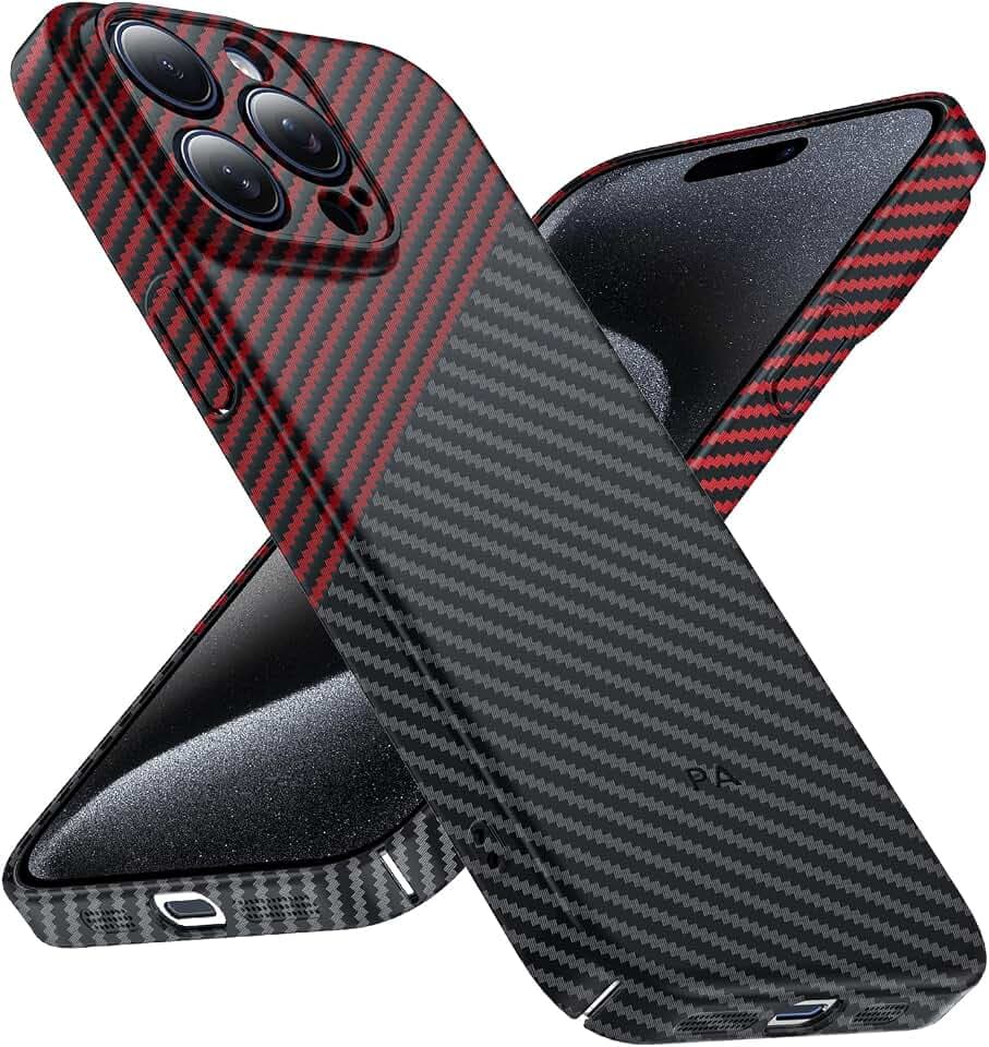 Schutzhülle FÜR iPhone 13 Pro Carbon Optik kompatibel mit MAGSAFE I 13 Pro Hülle I 13 Schutzglas und Handyhülle I Carbonhülle Case [flaches Design+ Carbon Optik+ 2 Schutzgläser inklusive]