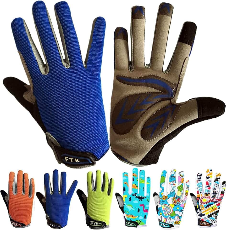 Fahrradhandschuhe Kinder für Jungen Mädchen Alter 4-12, MTB Handschuhe Paar Outdoor Sport Rennrad Fahrrad Bike Handschuhe Frühling Sommer