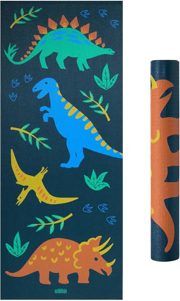 Wildkin Kids Yoga Mat, 3mm PVC, 24 x 60 in, Textured Grip Surface