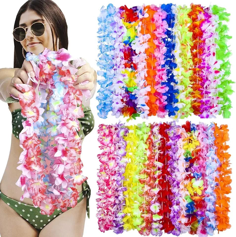 Hawaiian Leis 100Pcs for Party Decorations