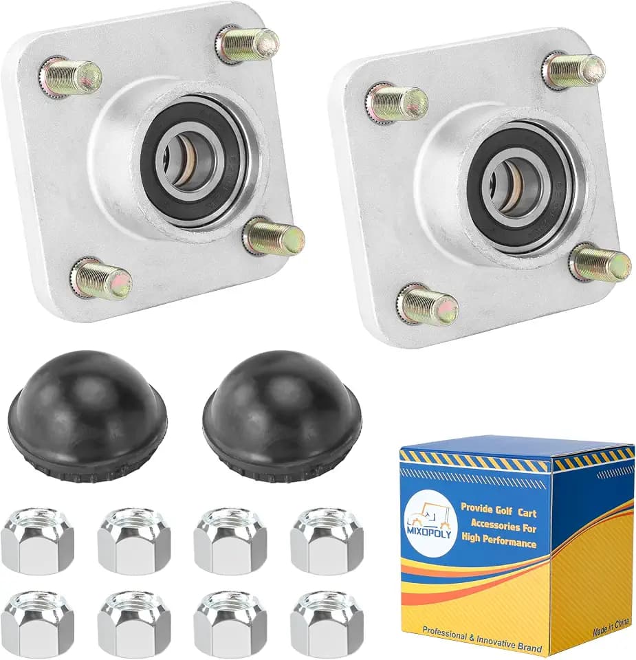 Golf Cart Front Wheel Hub Assembly for Yamaha G2/G8/G9/G11/G14/G16/G19/G20/G22/G29 Drive Model, Replaces OEM JG5-WF511-10-00, JG5-WF511-00