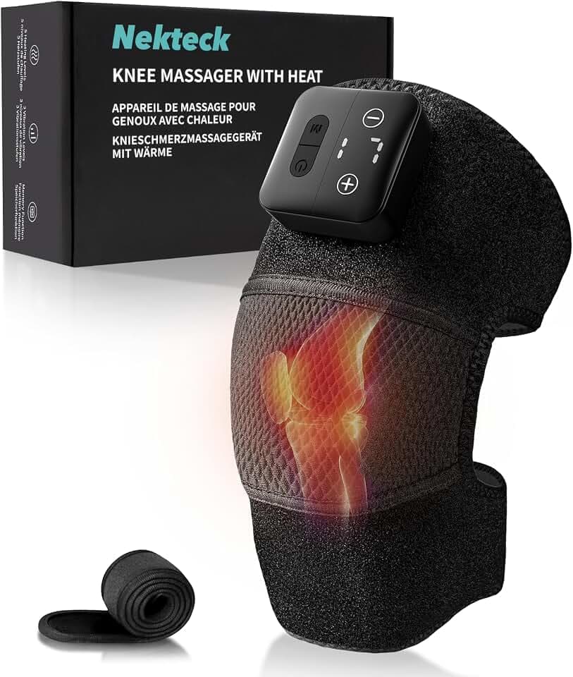 Nekteck Knee Massager with Heat & Vibration for Pain Relief
