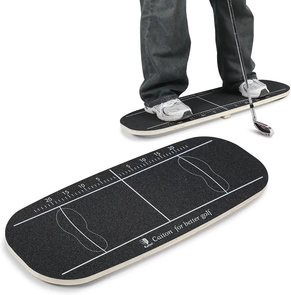 Silipull Golf Balance Board Swing Training Aid to Shift Weight Increase Consistency Trainer Gravity Transfer Golf Swing Plate Training Equipment - Strength for Chipping Hitting