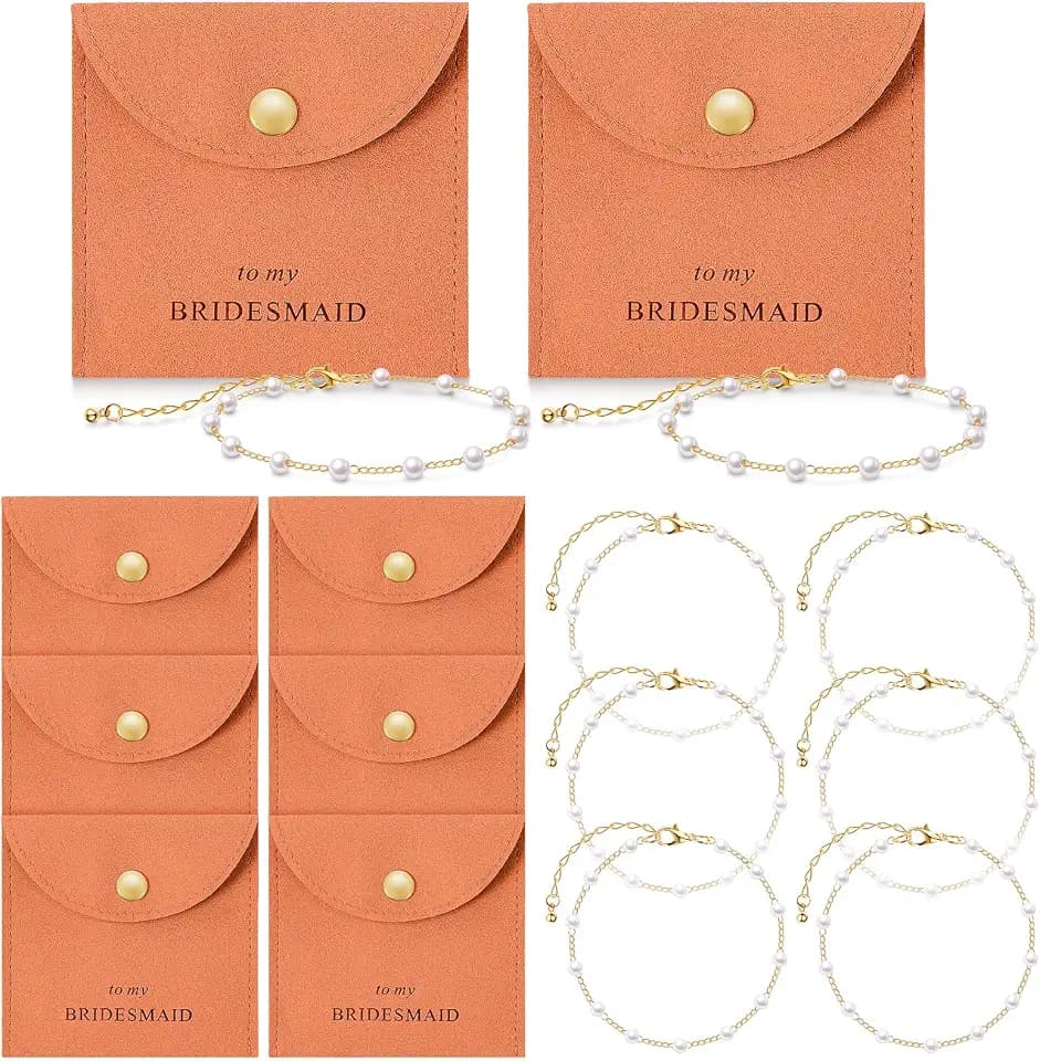 Quelay 16 Pcs Bridesmaid Bracelet Gift with Pouch