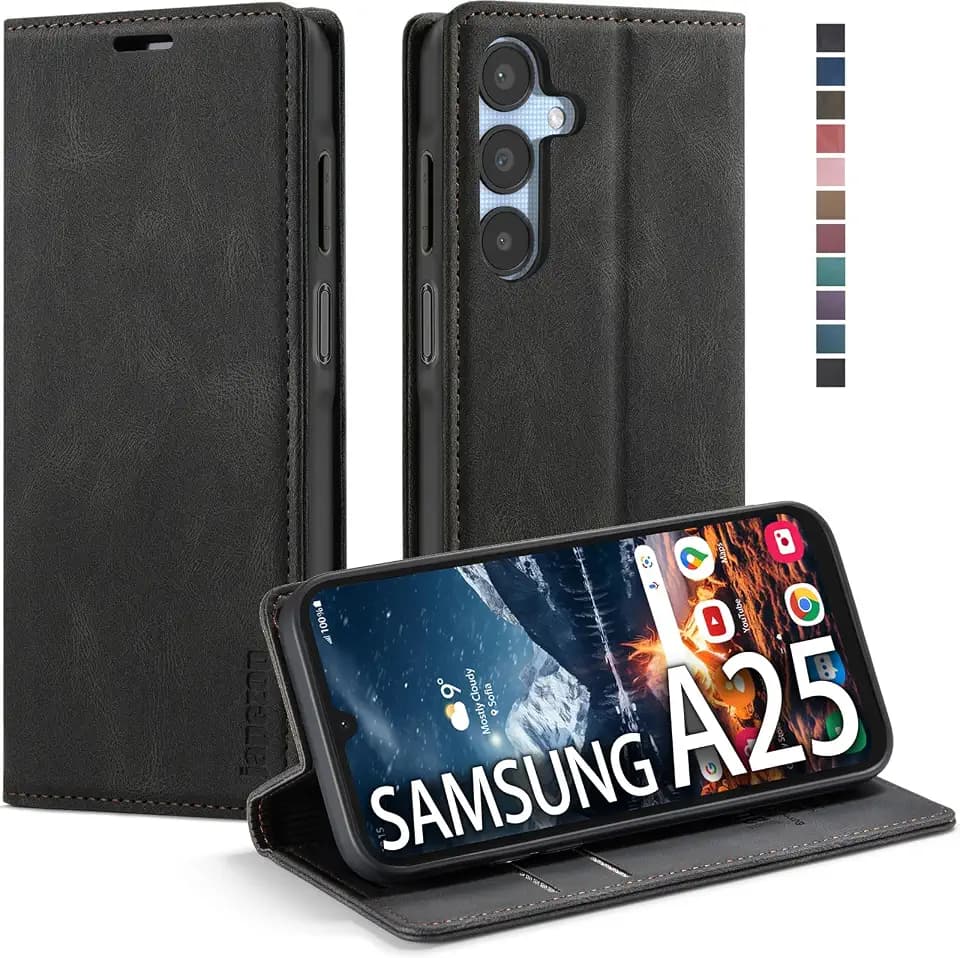 Samsung Galaxy A25 5G Wallet Case with [RFID Blocking],Black