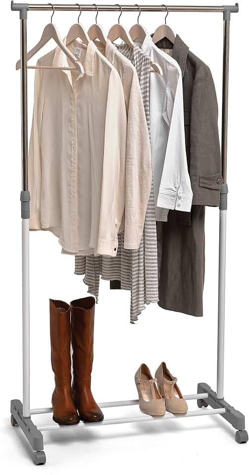 Domopak Single Garment Kleiderstange Rack Aufbewahrung mit Schuhregal