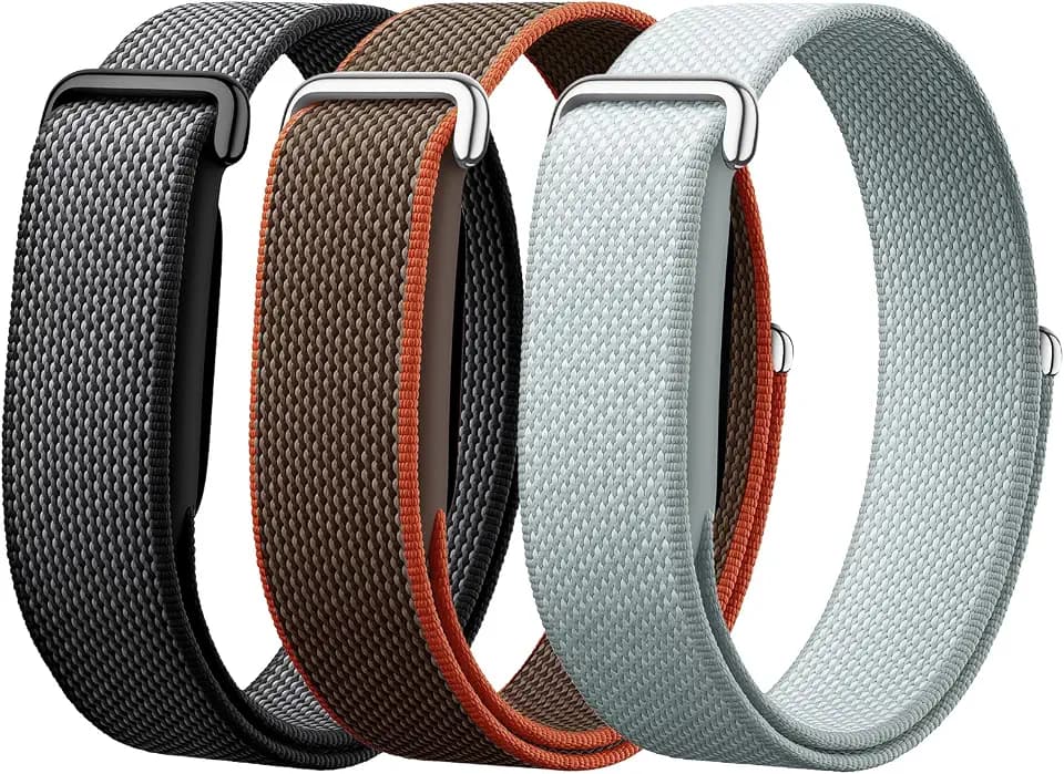 3 Pack Nylon Bands Compatible with Google Fitbit Air Performance Loop Band