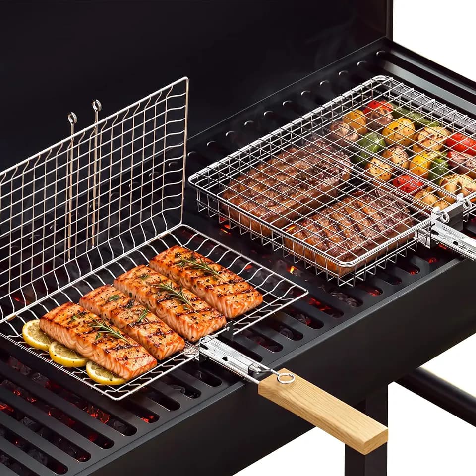 Nesting Grill Basket Set, BBQ Accessories, Outdoor Camping, Gifts for Men