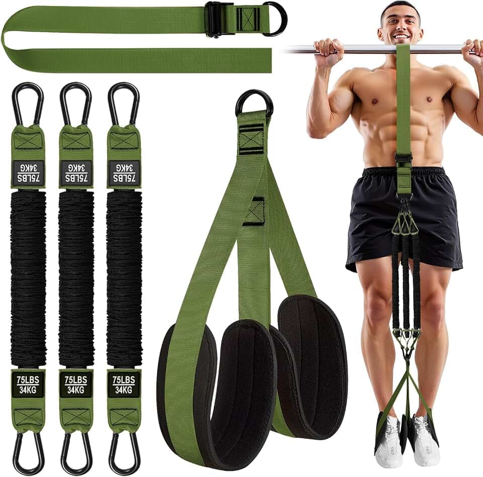 HPYGN Klimmzughilfebänder, Klimmzug Bänder, Widerstandsbänder Pull Up Klimmzughilfe mit Verstellbarem Widerstand/Höhe, Krafttraining, Home Gym Pull up Band für Anfänger beim Klimmzugtraining