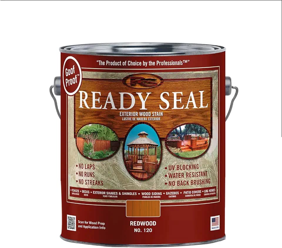 Ready Seal Exterior Wood Stain & Sealer, Redwood, 1 Gallon