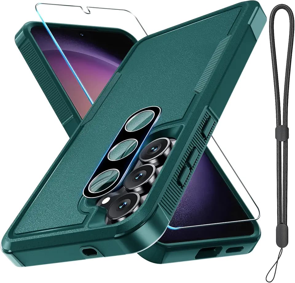 for Samsung Galaxy S25 FE Case,Military Grade Phone Cover,Dark Green