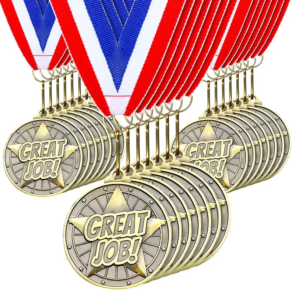 Quelay 30 Pcs Gold Medals for Kids Awards 2"