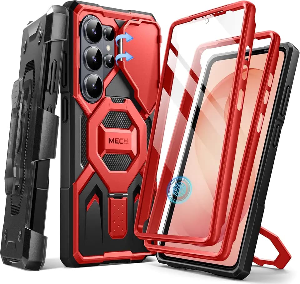 TONGATE Magnetic Stand for Samsung Galaxy S26 Ultra Case, Red