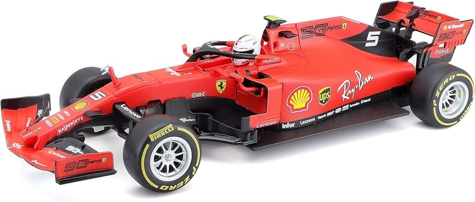 Maisto Tech R/C F1 Ferrari (2020): Ferngesteuertes Auto Sebastian Vettel im Maßstab 1:24, Originalgetreues Formel 1-Auto, 2,4 GHz, Pistolengriff-Steuerung, 22 cm, rot (582353)
