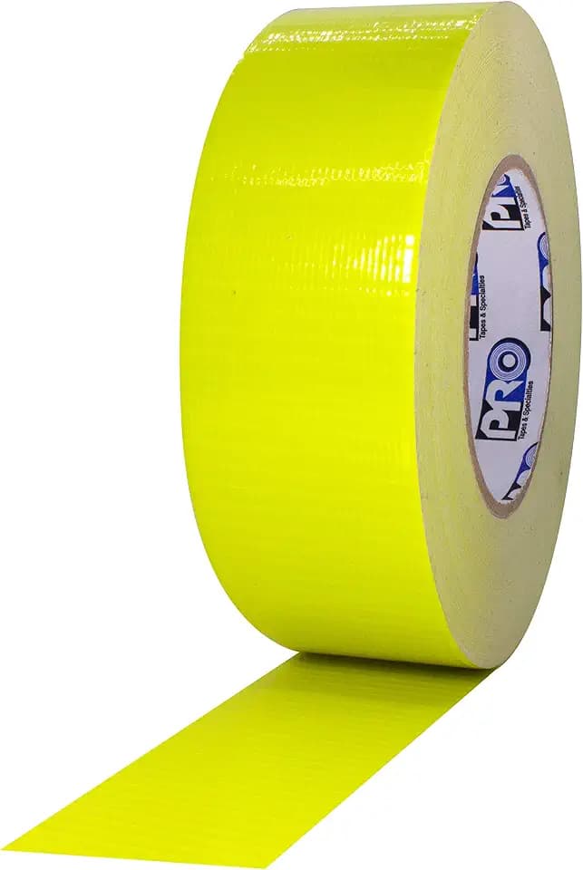 ProTapes Pro Duct 139 PE-Coated Cloth Fluorescent Specialty Grade Duct Tape, 60 yds Length x 2" Width, Fluorescent Yellow (Pack of 1)