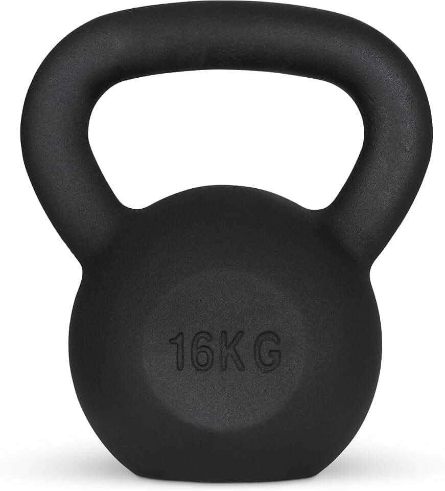 Athlyt Gusseisen-Kettlebells | Flacher Standfuß, Breiter Griff, Für Krafttraining geeignet, Ideal fürs Home-Gym, 2kg bis 20kg