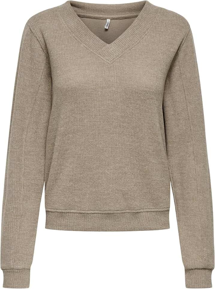 ONLY Damen Onlpaola L/S V-Neck Top JRS