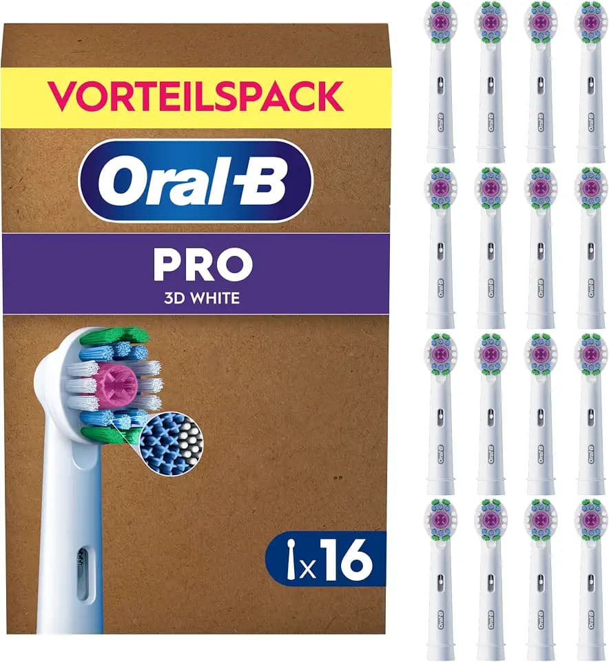 Oral-B Aufsteckbürsten PRO 3DWhite, Weiß, 16 Stück