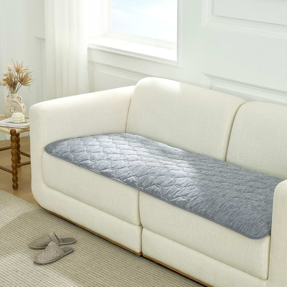 COZY KISS Couch Cover for Dog, Non-Slip Cooling Mat, 27.5x71 in, Dark Grey