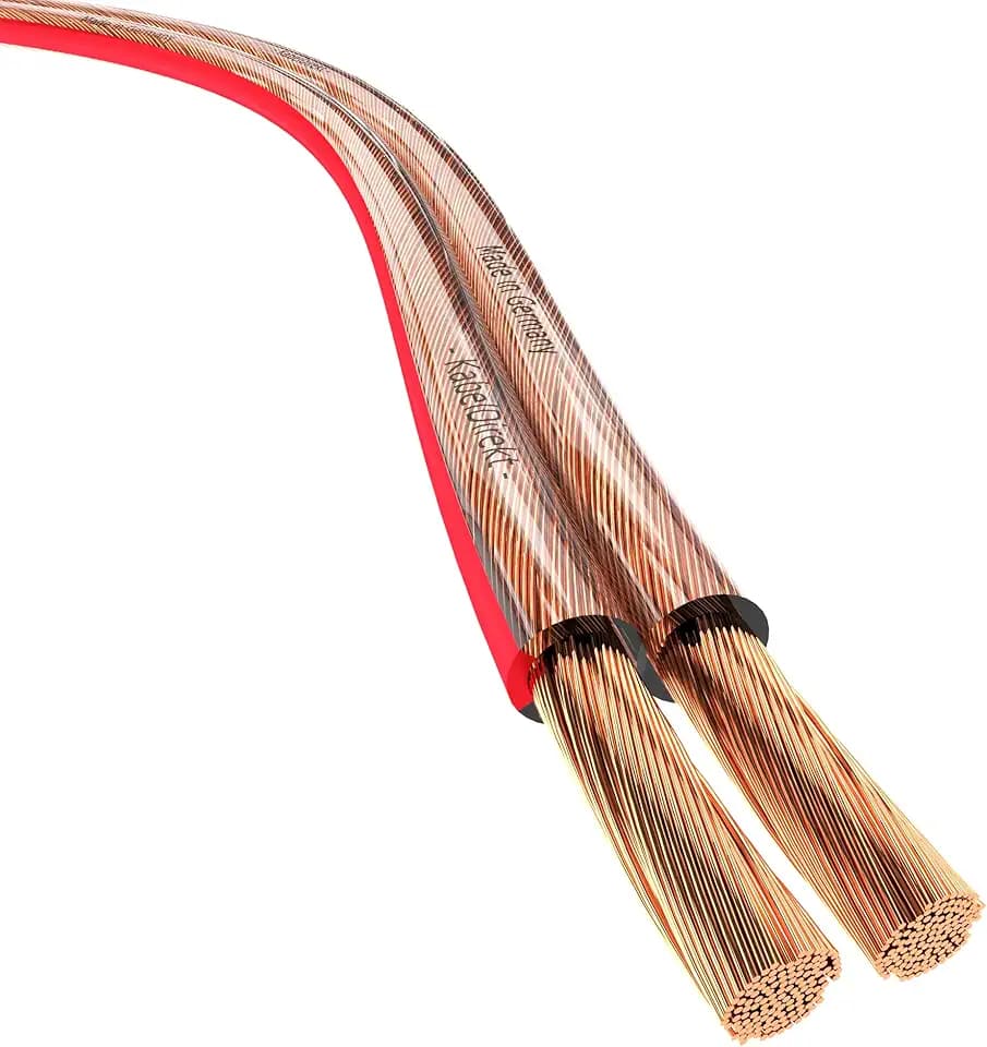 KabelDirekt – Lautsprecherkabel 2×4mm² – 10m – reines Kupfer