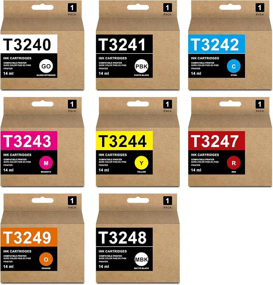 T324 Ink Cartridge (8-Pack) Remanufactured for SureColor P400 Printer