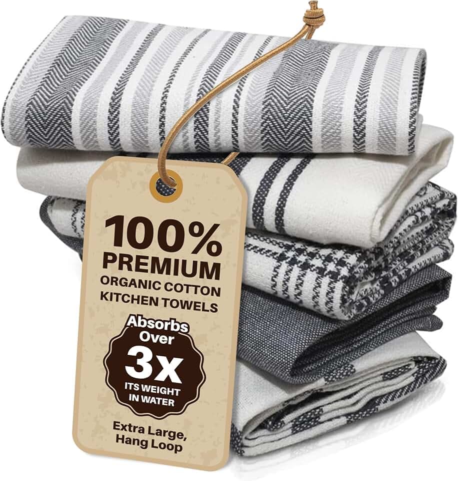 Packung mit 5 geschirrtücher – 100% geschirrtücher Baumwolle, 45 x 70 cm – Super saugfähiges küchentücher – Maschinenwaschbar geschirrhandtücher – küchenhandtücher (Culture 5)