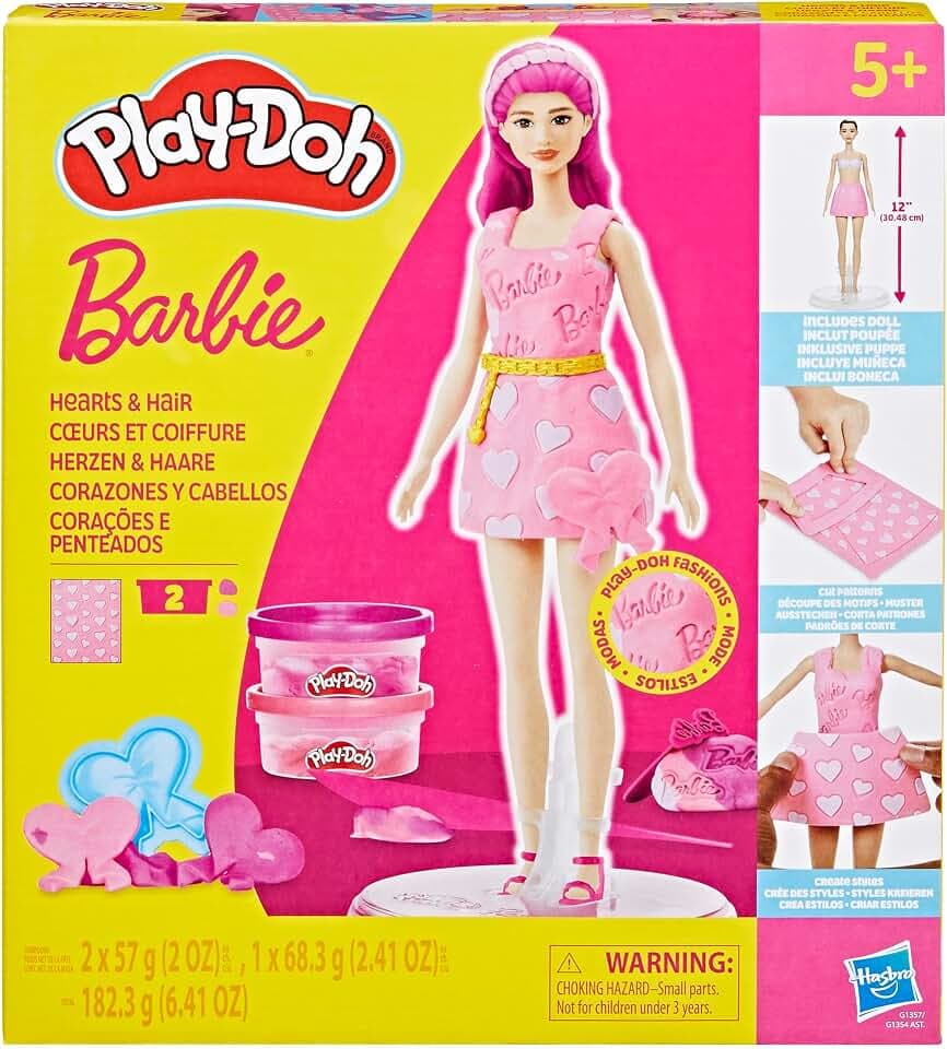 Play-Doh Barbie Herzen & Haare Puppenset