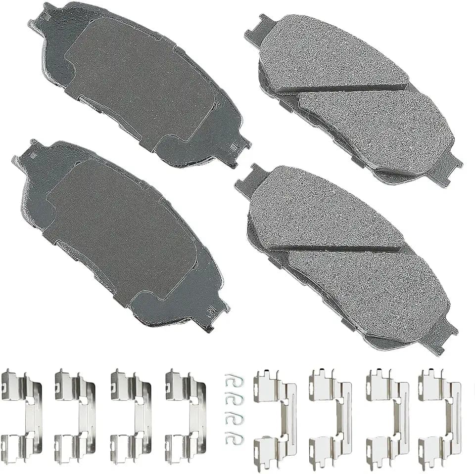 Akebono Ultra-Premium Ceramic Front Disc Brake Pads, GREY