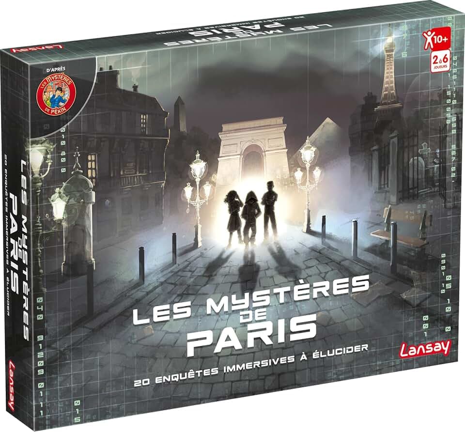 Lansay - Die Rätsel von Paris - Ermittlungsbrettspiel - Ab 10 Jahren