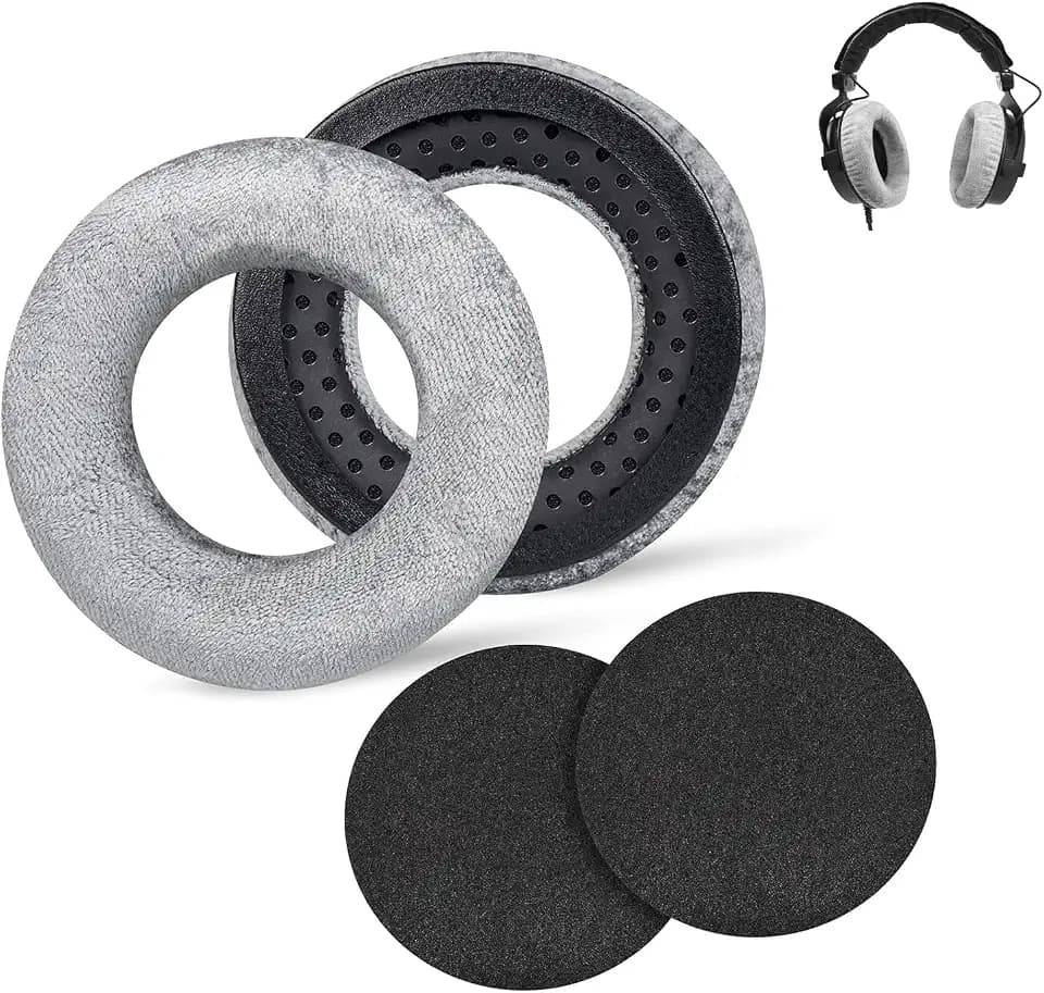 AzureRay Ohrpolster Kopfhörer für DT-770 Pro, Weiche und Verdickte Earpads für DT 990 Pro/DT 880 Pro/DT 770 Pro Kopfhörer (Grau)