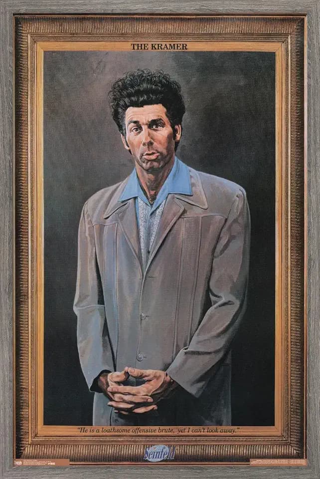 Trends International Seinfeld - Kramer Wall Poster, 22.375" x 34", Barnwood Framed Version