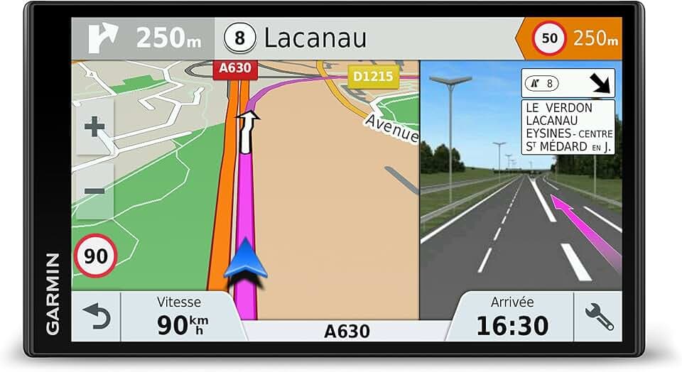Gamin DriveSmart 61LMT-S Navigationsgerät (17,7 cm (6,95 Zoll) Touch-Display, 46 Länder Europas, lebenslang Kartenupdates, TMC)
