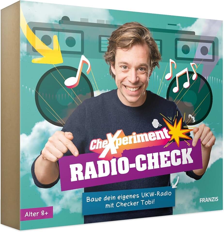 FRANZIS 67228 - CheXperiment - Radio Check - Entdecke mit Checker Tobi die Welt des Radios und baue Dein eigenes UKW-Radio!, Mehrfabig