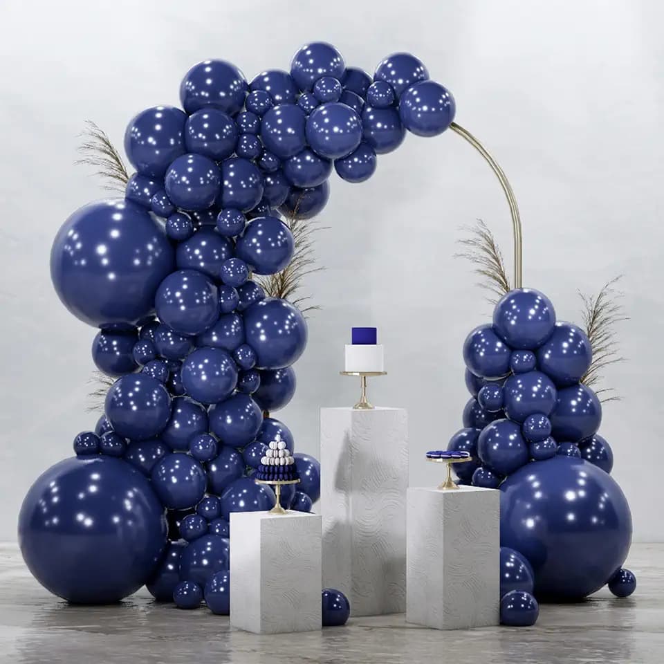 PartyWoo Navy Blue Balloons 128pcs Different Sizes of 18 12 10 5 Inch Dark Blue Balloon Arch Kit Garland for Graduation Wedding Sports Baby Shower Birthday Bachelorette Party Decorations Blue-Z90