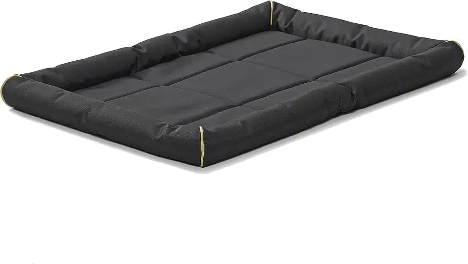MidWest Homes for Pets XL QuietTime MAXX Ultra-Rugged Dog Bed, Water & Odor Resistant, Bolstered Edge, Non-Slip Bottom, Fits 48-inch Crates, Black
