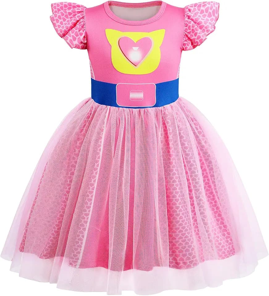 Girls Halloween Costume Dress Tulle Mesh Cosplay Dresses Kids Gift