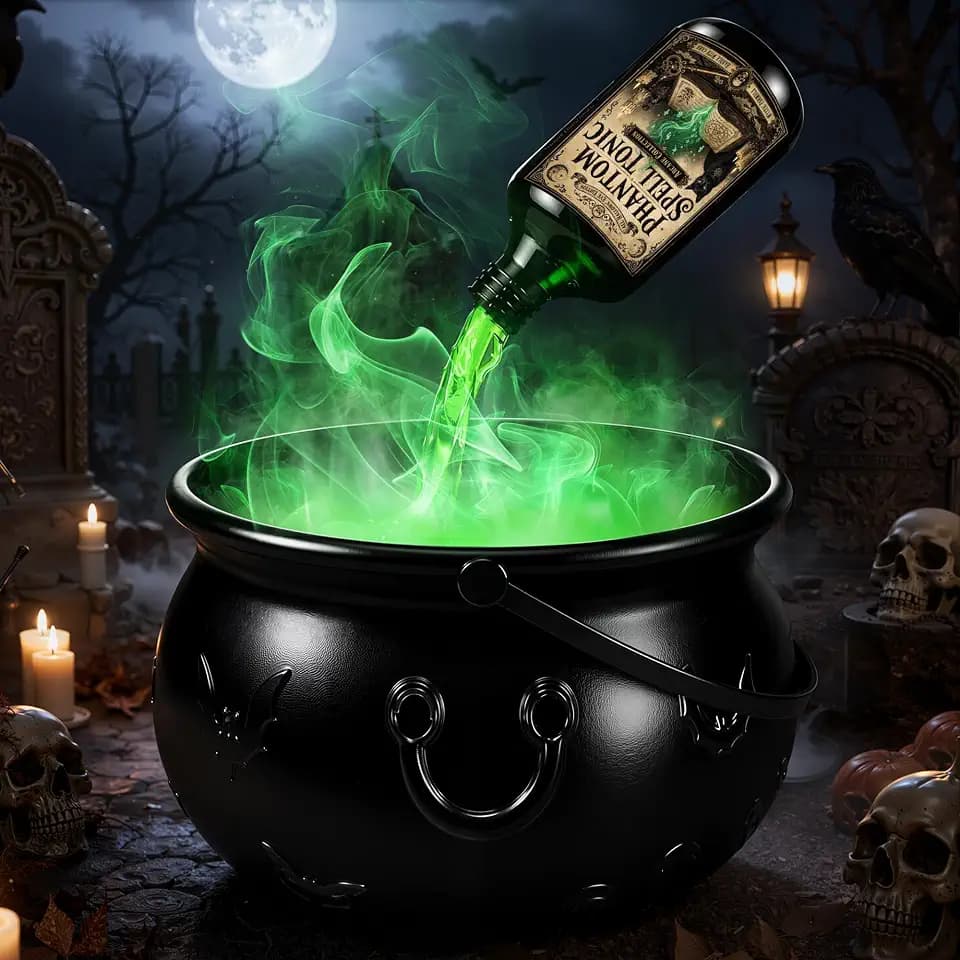 Halloween Deko Innen XXL Große Hexenkessel Tischdeko Garten Horror Kessel