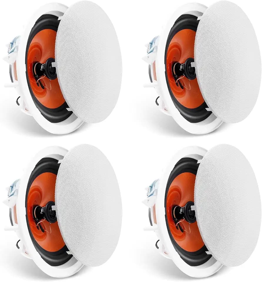 VEVOR 4 PCs 8 Inch in Ceiling Speakers, 400W Flush Mount Ceiling & in-Wall Speakers System with 8" Woofer,1" Tweeter, for Home Kitchen Living Room Bedroom or Covered Outdoor Porches