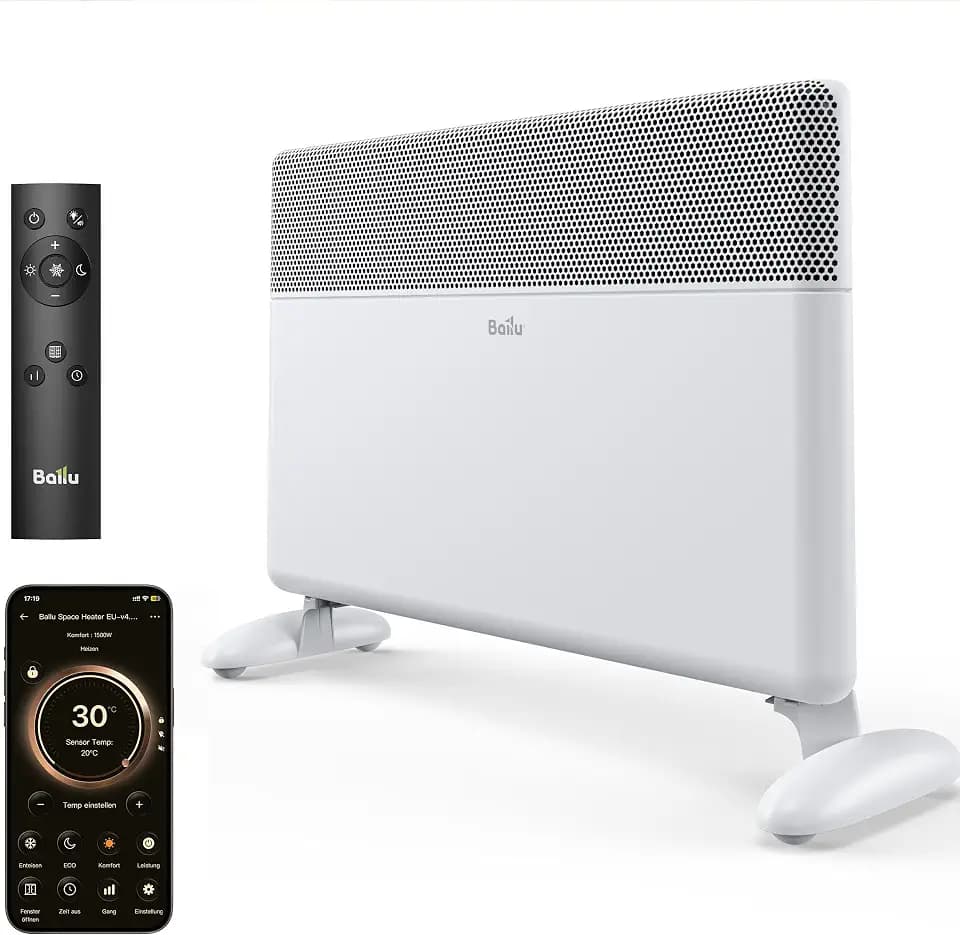 Ballu 2000W WLAN Elektroheizung Konvektor Heizung Wandmontage & Standgerät
