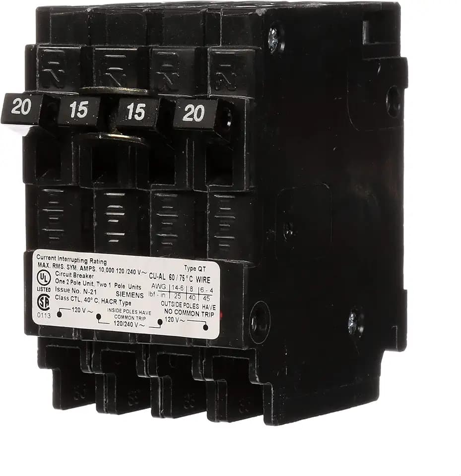 SIEMENS Q22015CT 20/15A 240V 4P 10K NEW QUAD