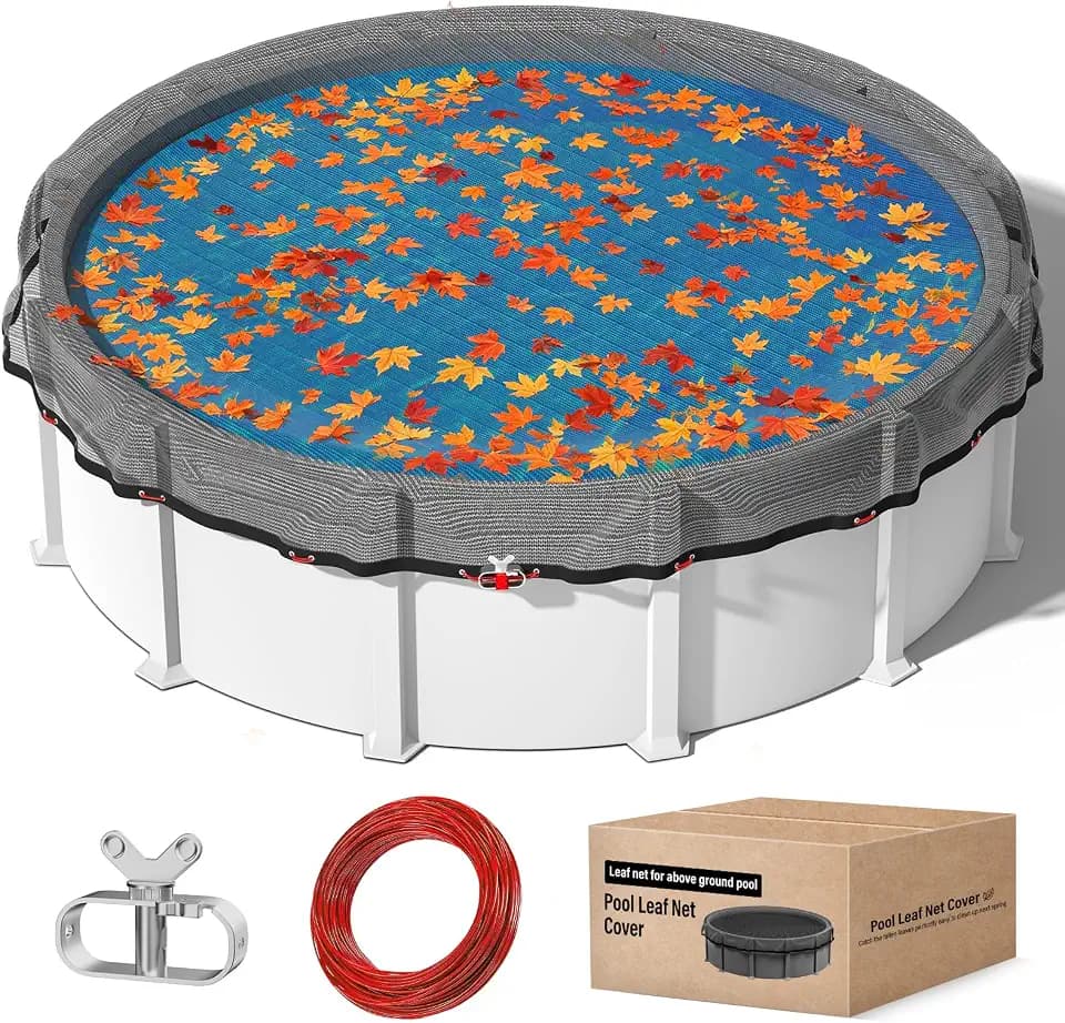 Pool Leaf Net Cover for 15 Ft,Leaf Net for Above Ground Round Pool