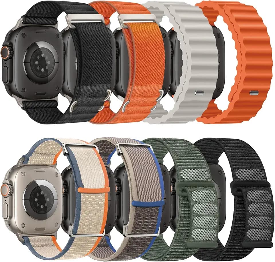 8 Pack Compatible with Apple Watch Ultra 3/Ultra 2 Bands for Men Women 49mm
