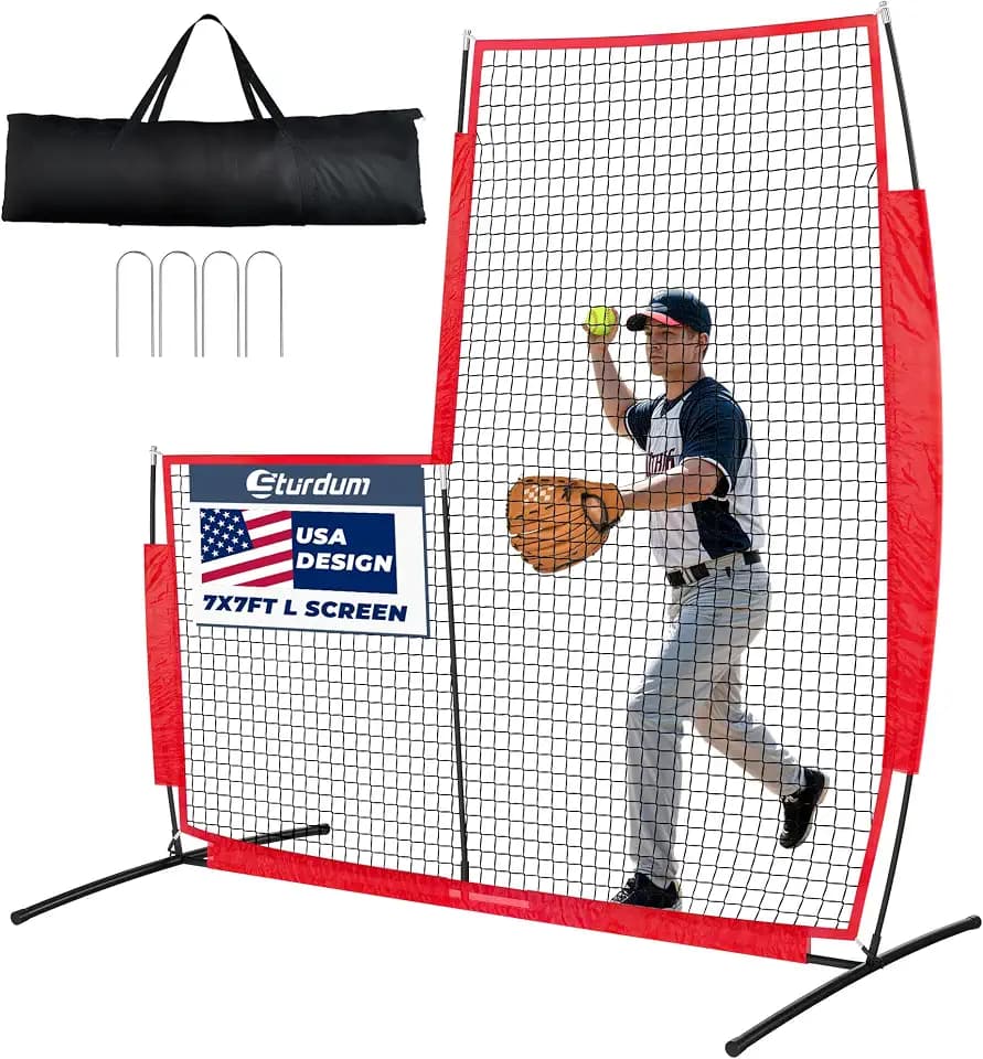 7x7ft Baseball L Screen for Batting Cage